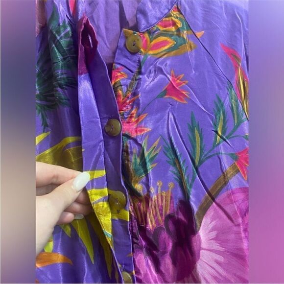 FARM Rio NWT Maxi Flowers Maxi Dress Purple Size XS MSRP $265 - Picture 8 of 11